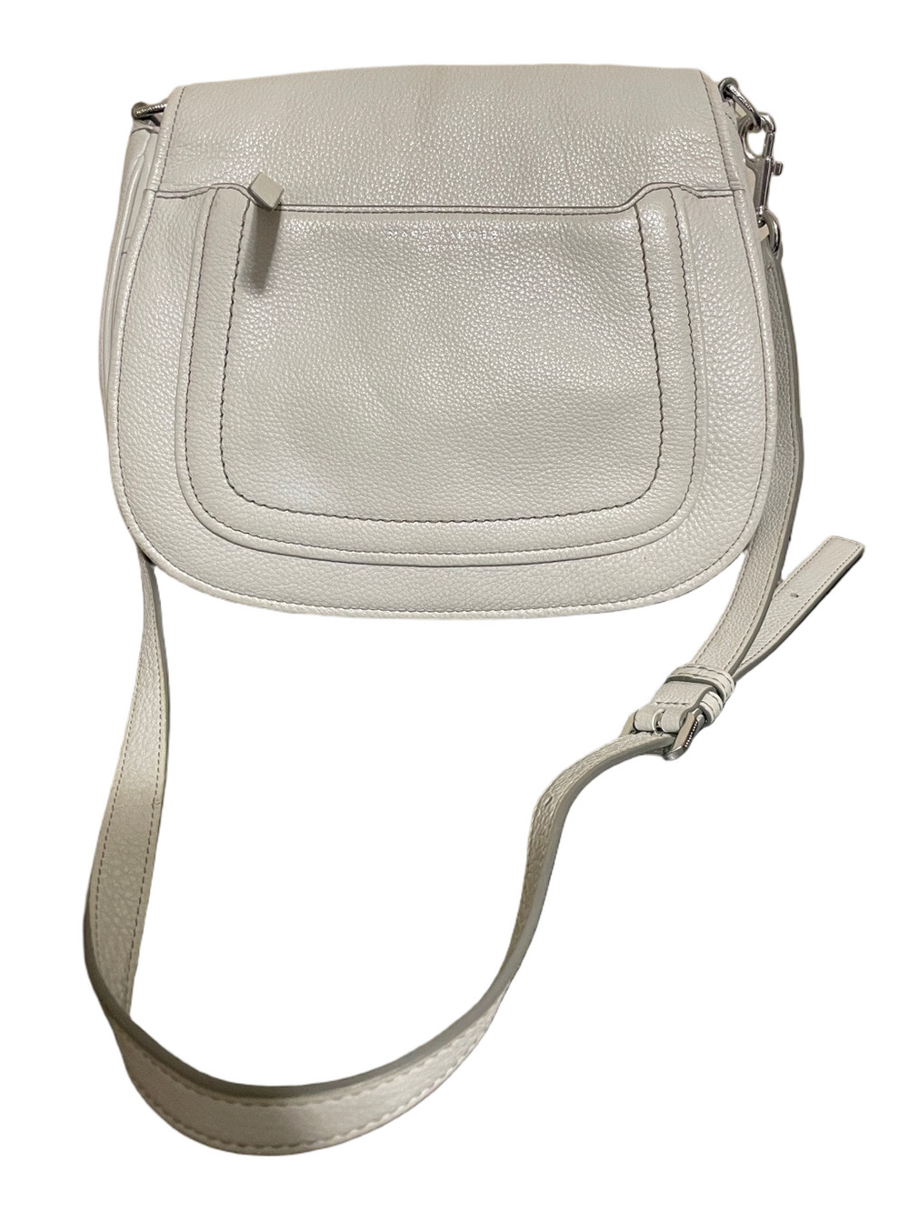 Marc Jacobs Empire City Pebbled Leather Light Grey Crossbody Bag